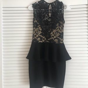 Black lace or pemplum dress